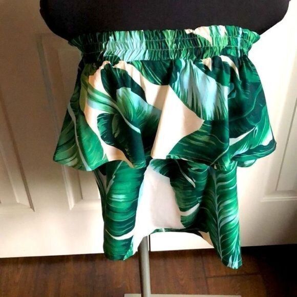 Tiff & Jen Tropical Palm Off Shoulder Top - Picture 5 of 9